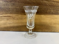1 Vintage Jagermeister 2CL Shot Glass, Fluted, Stemmed, Footed Replacement Item