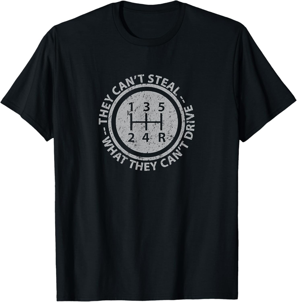 Nyn Built In Theft Protection Funny Stick Shift Manual Car T-Shirt | eBay