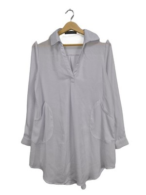 ZANZEA Transparenz-Bluse Damen Bluse Gr. DE 38 weiß Casual-Look