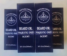 100% Natural Niqueaura Beard Oil Lot Of 10 Majestic Oud 1oz Bottles