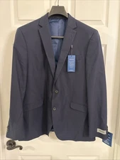 KENNETH COLE REACTION Coat Suit Separate  SLIM COLLECTION Navy 42R NWT