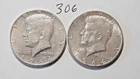 KENNEDY HALF DOLLAR,  90% SILVER,  1964-P,  1964-P ----306