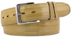 Mens Rodeo Wear Belt Cowboy Leather Sand Genuine Eel Skin Smooth Size 34-42