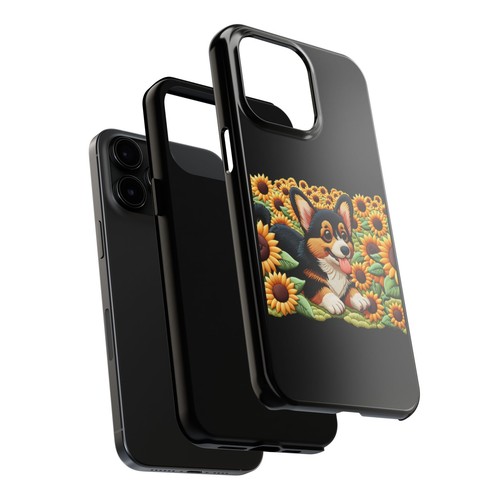 Cute Corgi Laying in Sunflower Tough Phone Cases - Picture 33 of 65