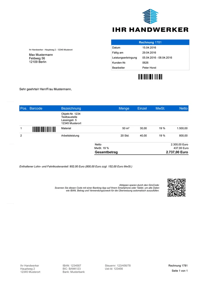 Rechnungsprogramm Handwerker-Software Programm für alle Gewerke,Handwerksbetrieb - Bild 2 von 4