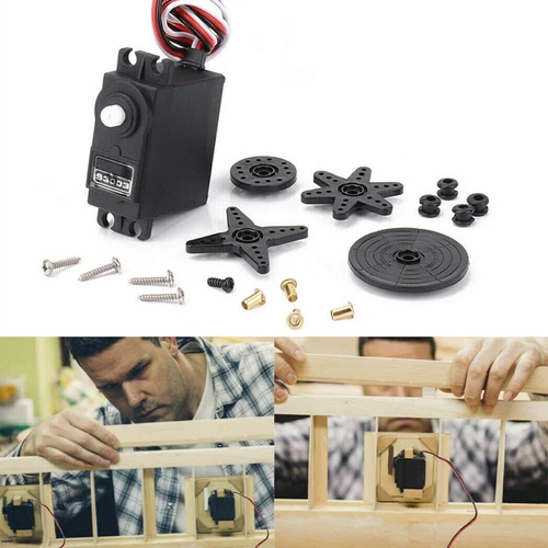 4 pezzi servomotori standard ad alta coppia per Futaba S3003 RC auto aereo barca elicottero - Foto 12 di 12