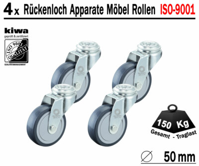 Apparaterollen kaufen | 50–125 mm in Hersteller-Qualität