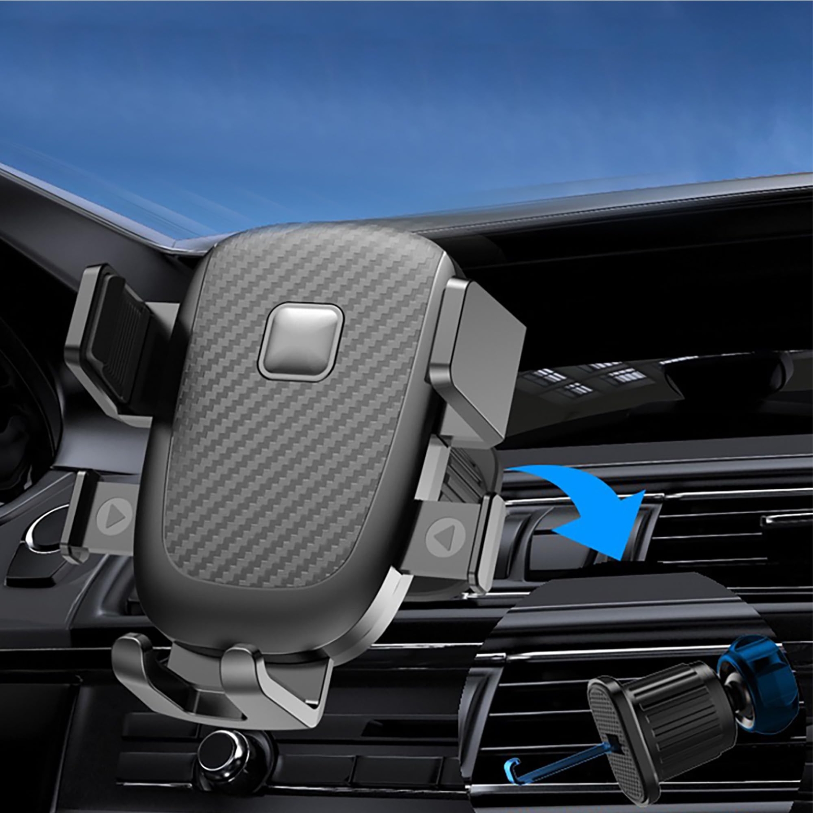 Car Phone Holder Air Vent Outlet Car Phone Mount Holder Telescopic Fixed Stan...-image