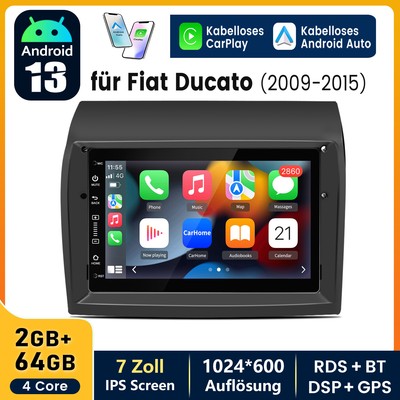 7'' Android 13 Autoradio GPS Nav WIFI BT DAB SWC 2+64G Für Fiat Ducato 2009- 2015