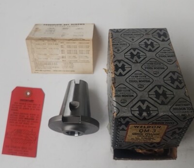 QM-3 WELDON No. 3 MORSE TAPER MILL TOOL QUICK CHANGE HOLDER USA
