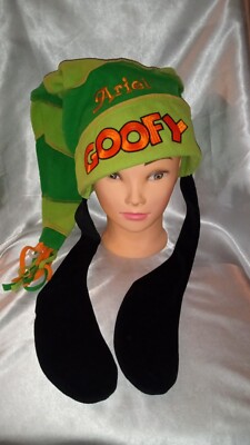 DISNEY PARKS GOOFY GREEN STOCKING CAP SOUVENIR PERSONALIZED NAME