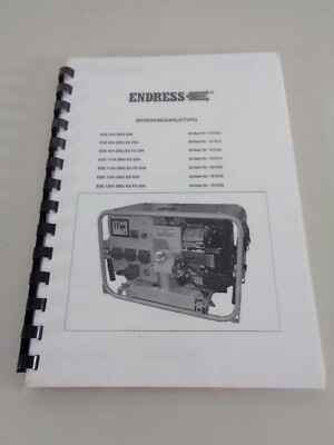 Operating Manual / Handbook Endress Generator ESE 804 - 1304 Version 03/2009