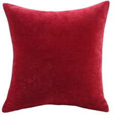 Solid Color Velvet Throw Pillow Case Office Car Cushion Cover Home Sofa Decor