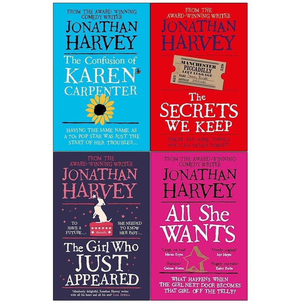 Jonathan Harvey Unisex 4 Books Collection Set (Confusion Of Karen Carpenter,Secrets We Keep, The Girl Who Just Appeared, All She Wants ) - Image 3