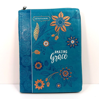 Amazing Grace: Zippered 365 Day Devotional Book (Faux Leather) - SHIPS FREE