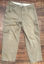 Vintage Polo Ralph Lauren Cargo Pants Military Surplus Olive Logo 36x30