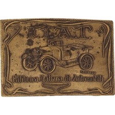 Fiat Motor Torpedo Italian Classic Antique Sport Car 70s NOS Vintage Belt Buckle