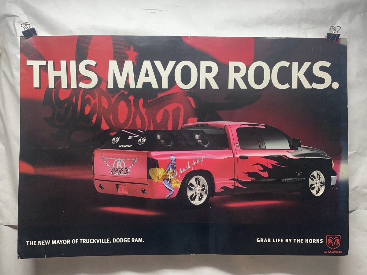 Aerosmith Just push Play 2001 Dodge Ram Promotional Poster mayor