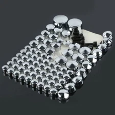 81pcs Chrome Bolt Toppers Cap Cover Kit Fit For Harley Davidson Softail Twin Cam