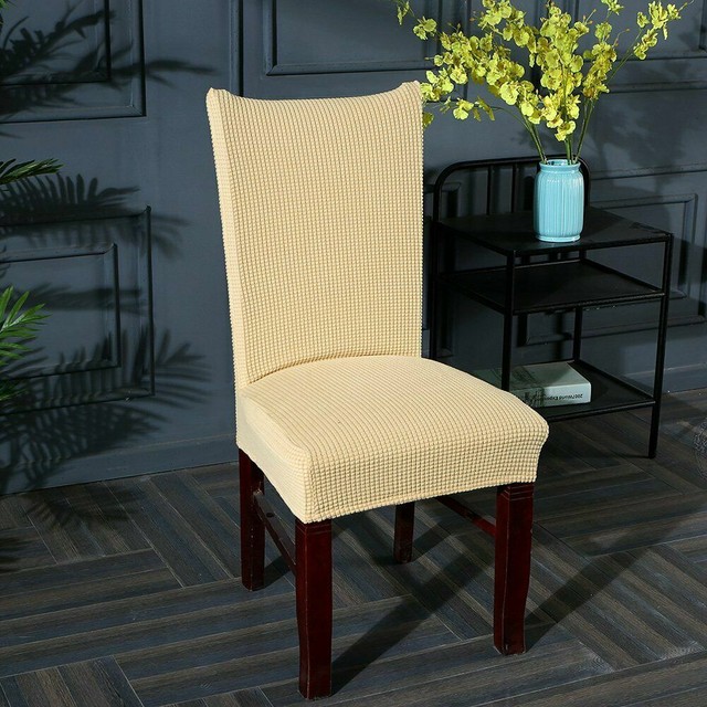 Fundas Para Sillas De Comedor Amarillas Spandex 4 Protector Cubiertas