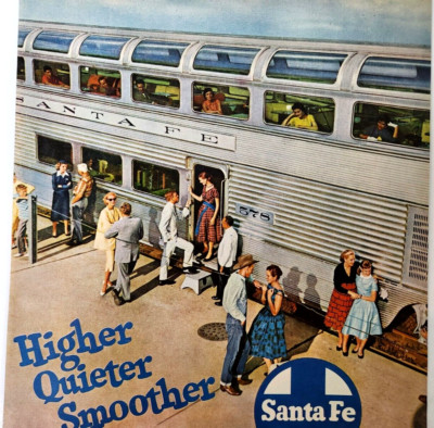 El Capitan Hi Level Santa Fe Lines 1957 Ad Magazine Print Railroad Train Travel