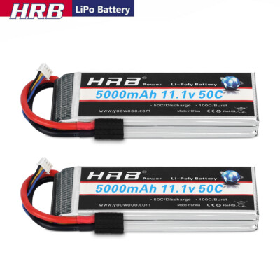 2pcs HRB 5000mAh 11.1V 3S LiPo Battery 50C for RC Traxxas Car Truck Buggy Boat | eBay