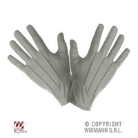 Handschuhe Grau L Mit Biesen - KostüM ZubehöR Widmann®