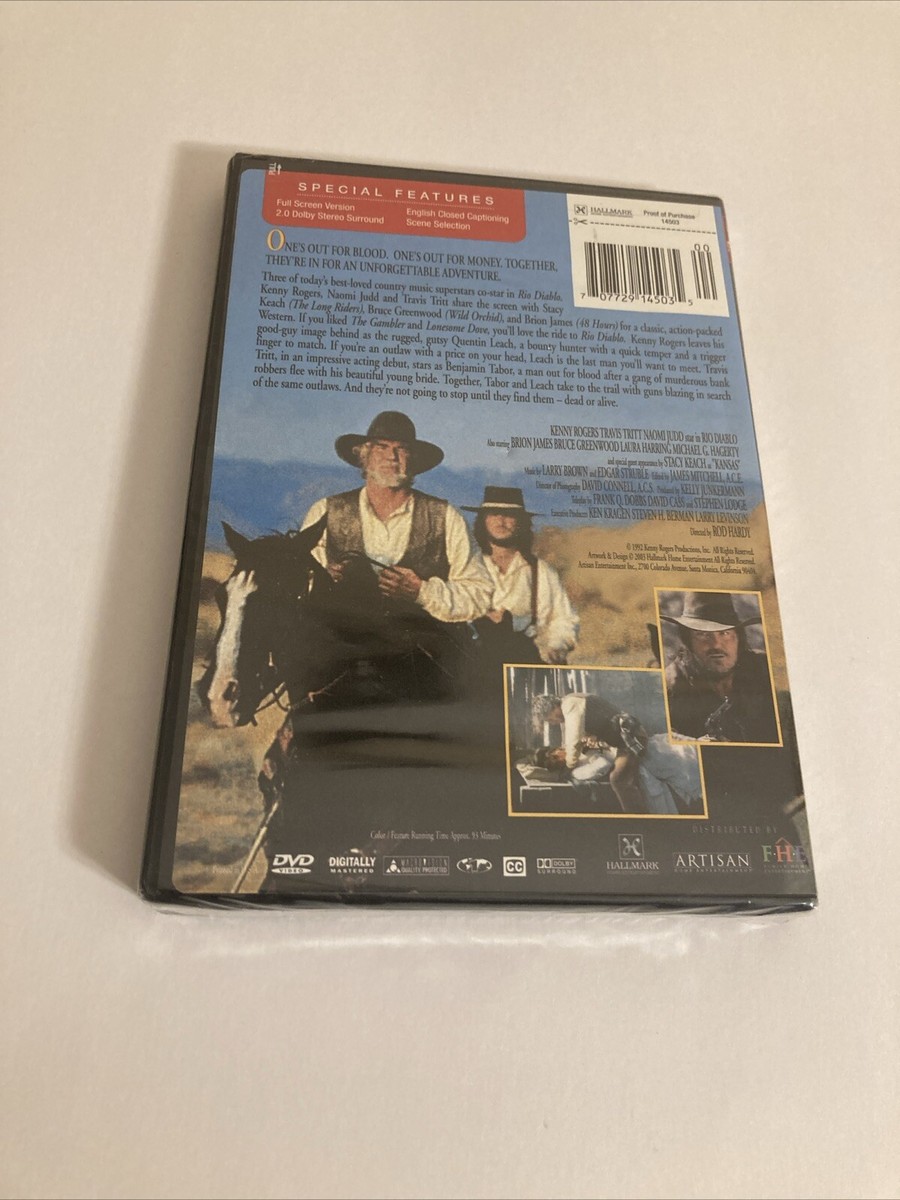 Rio Diablo DVD Full Screen Travis Tritt 1993 Western Movie (NEW