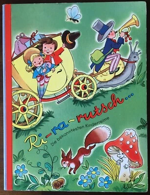 Pappe Bilderbuch. Ri-ra-rutsch...Die bekanntesten Kinderreime. Pestalozzi 1948 - Bild 1 von 4