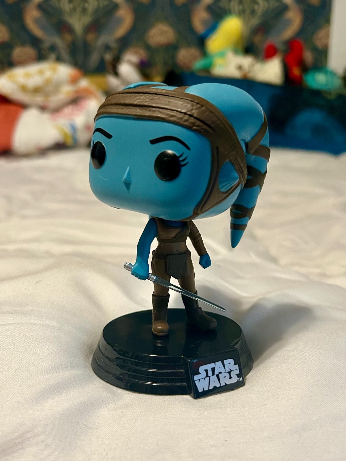 Funko Pop! Vinilo: Star Wars - Aayla Secura Cuello Doblado, Sin Caja