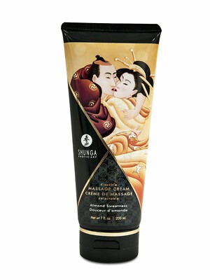 Shunga Erotic Art Massage Cream Almond Sweetness 7 fluid ounce, New