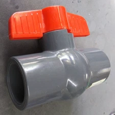 1" Pipe Ball Valve PVC *252232 SCH 80 SLIP X SLIP