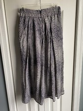 Anthropologie Maeve Snake Skin Print Annette Layered Midi Skirt Size 2