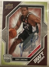 Dionte Christmas Temple Basketball Upperdeck Rookie Autograph Card Auto /249 NBA. rookie card picture