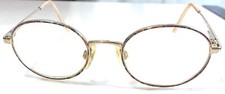 New Ladies Round Gold Aristar Eyeglasses Pink/Blue Fusion Decorated Rim/Temples
