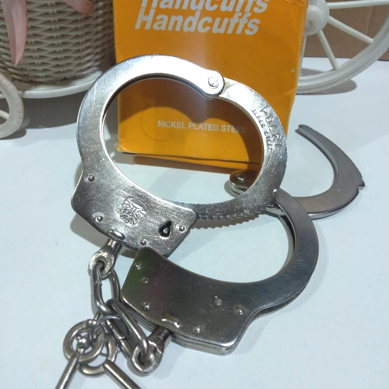 Collectibles INDONESIAN Handcuffs cuffs Stainless Steel + Keys eBay