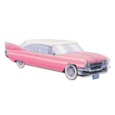 50s Sock Hop Pink Cadillac Convertible Photo Prop Party Decoration