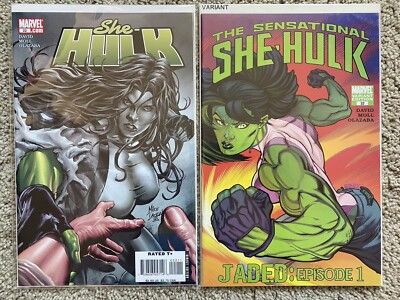SENSATIONAL SHE-HULK #22 SET A & MCGUINNESS 1:15 VARIANT 1ST JAZINDA MARVEL 2005