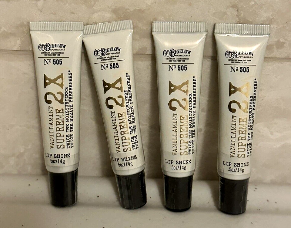 Bath & Body Works C.O. Bigelow VANILLAMINT SUPREME 2X Lip Shine No 505 4X APRIL - Image 3 of 3