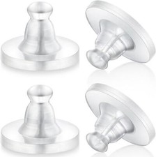 Earring Backs Rubber,100pcs Soft Clear Earring Backs for Studs,hypoallergenic