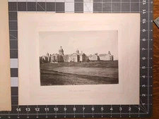 Taunton State Hospital, Rare 1880s Photogravure & Essay. Lunatic Asylum - Mass