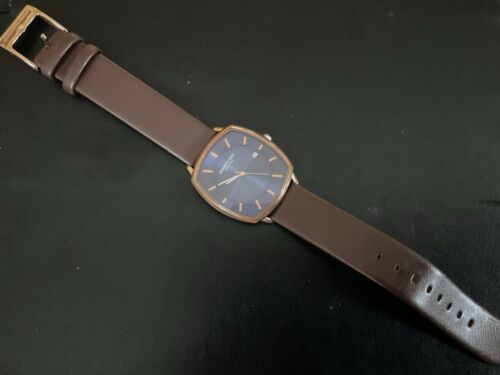 Kenneth Cole MENS Watch - Brown Leather Blue Face - Rose Gold Bezel