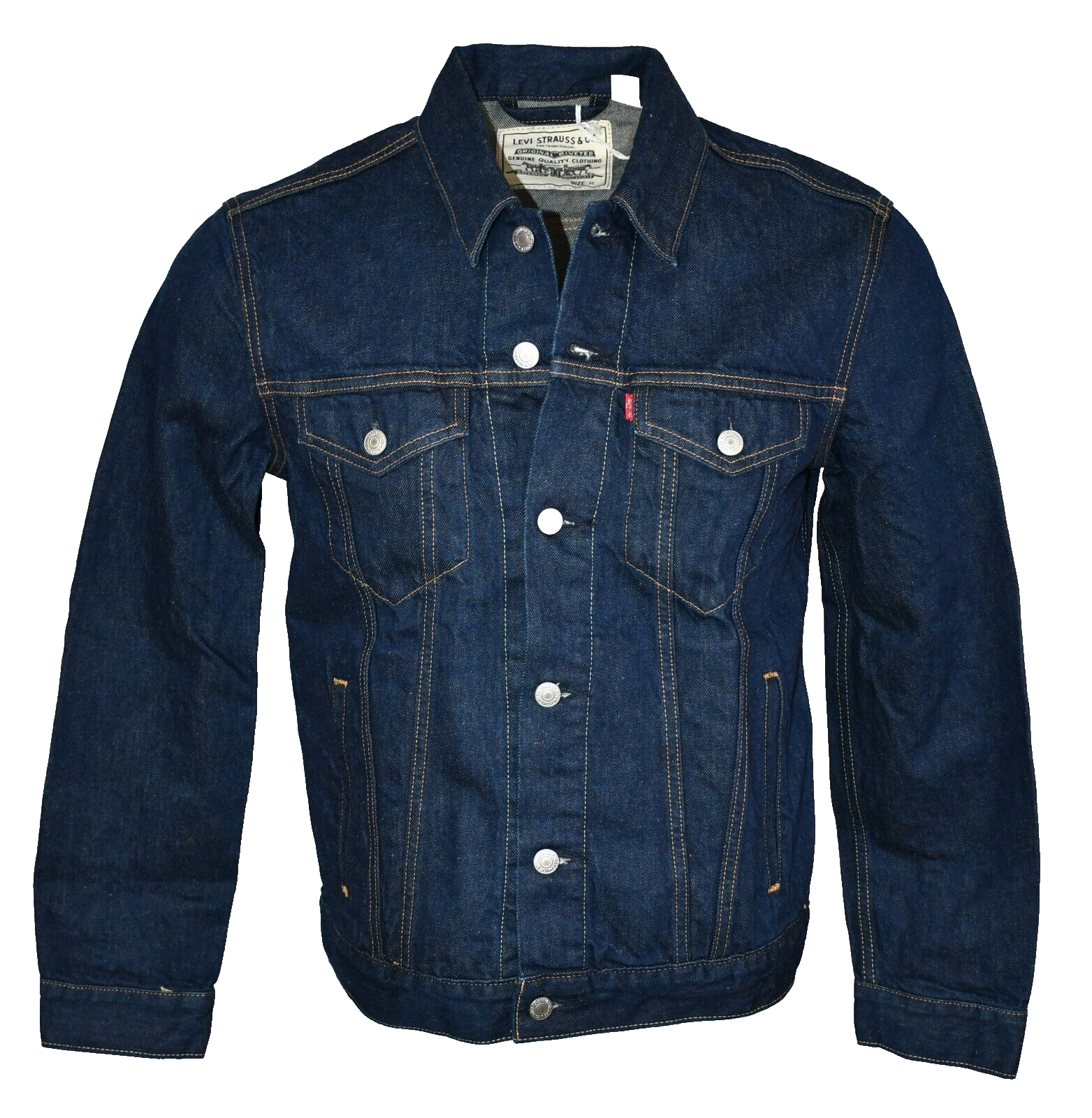 Levi’s Wellthread Denim Trucker Jacket Men’s Size M Cotton Hemp Dark Indigo