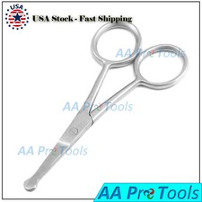 Nose Hair Scissors 3.5" Mustache Ear Trimmer Tip Stainless Steel New Instruments
