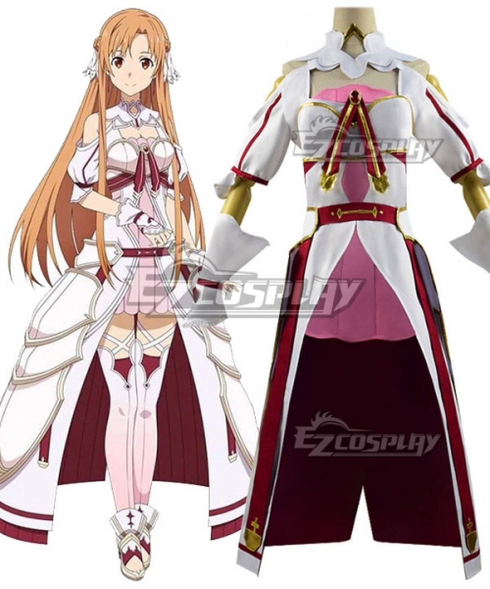 Sword Art Online Yuuki Asuna Cosplay parrucche e costumi SAO Yuki Asuna Anime ab Sword Art Online Yuuki Asuna Cosplay parrucche e costumi SAO Yuki Asuna Anime ab