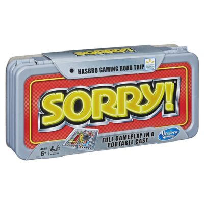 Hasbro Sorry Game Portable Tabletop for 2 to 4 Players Ages 6 and Up
