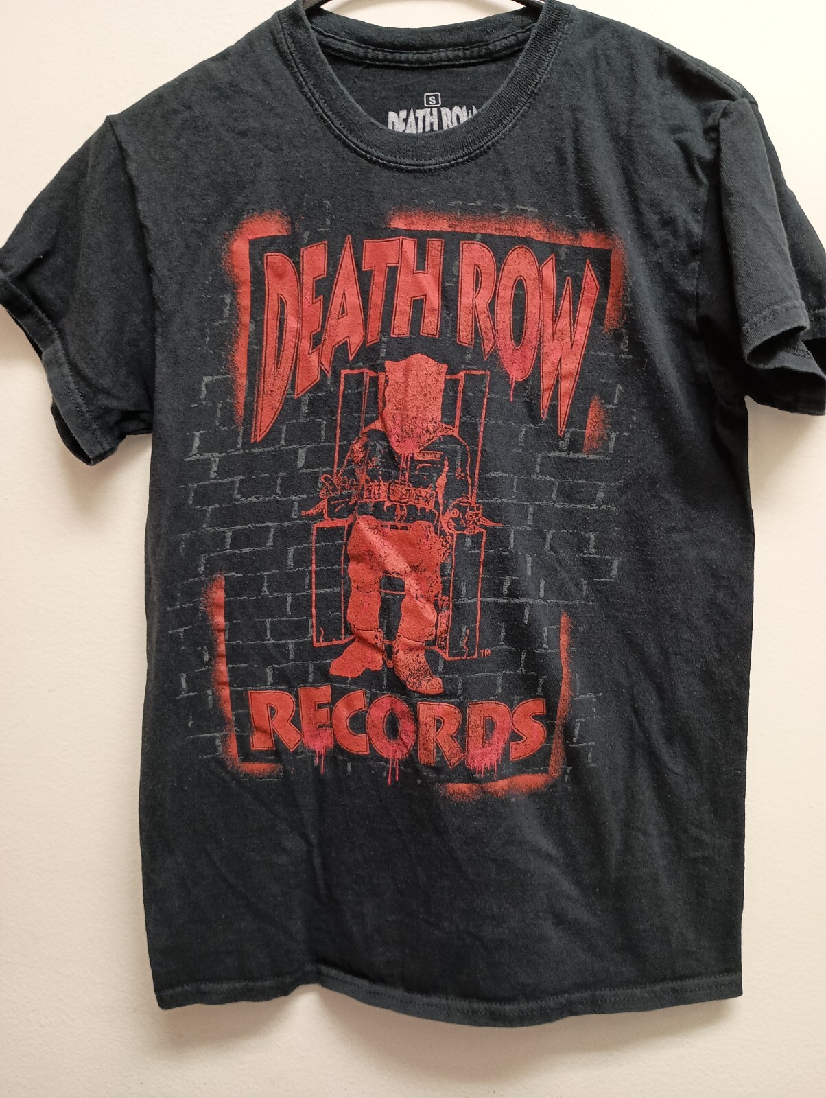 FILA T shirt Death Row Records uomo piccola nera manica corta.