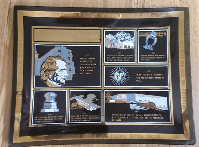 RARE VTG FACTORY MUTUAL RESEARCH ENGINEERING & SCIENCE  GLASS DISH 1967