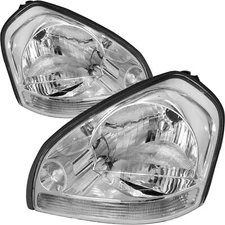 Fits 2005-2009 Hyundai Tucson Headlights Halogen Headlamp Left and Right Clear