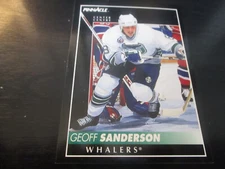 geoff sanderson (hartford whaters - center) 1992/93 pinnacle card #307 mint